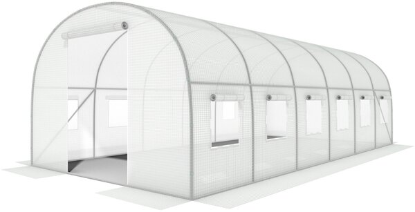Vrtni plastenik 3x6m (18m2) - bijeli