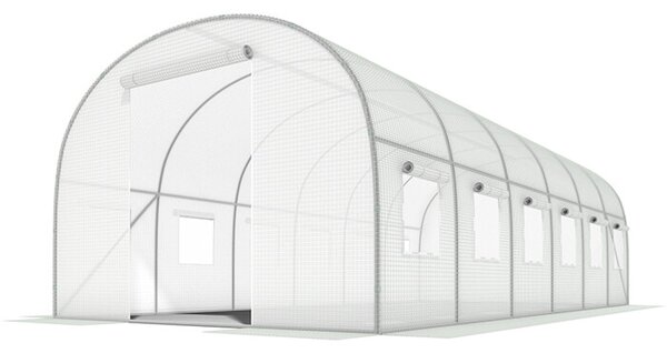 Vrtni plastenik 3x6m (18m2) - bijeli