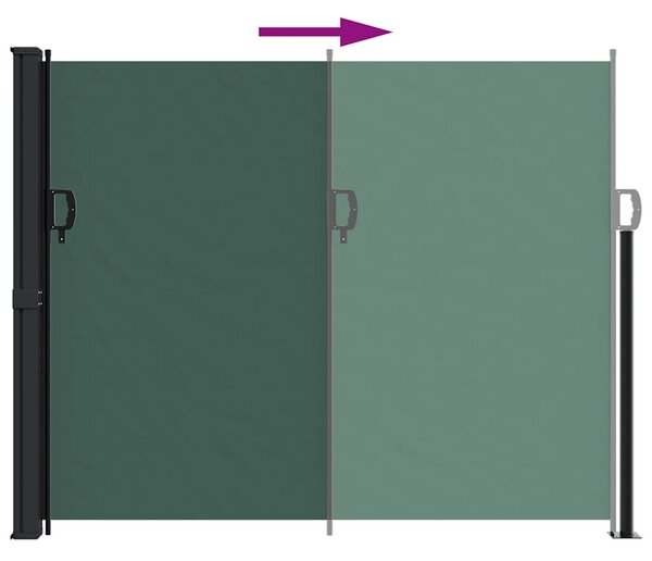 Uvlačiva bočna tenda tamnozelena 170 x 300 cm - Zelena / 170 x 300 cm