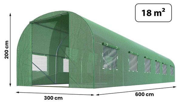 Vrtni plastenik 3x6m (18m2) - Plonos