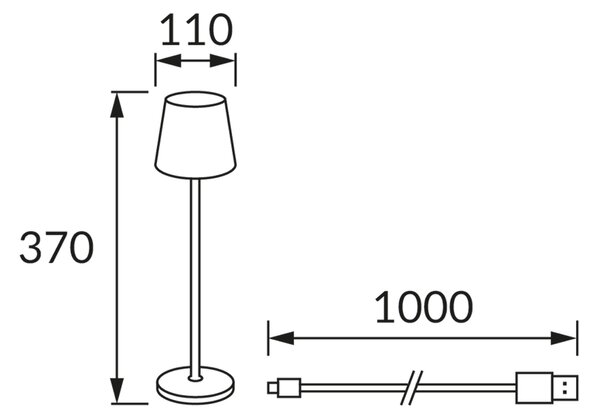 LED TOGA BIJELA STOLNA LAMPA