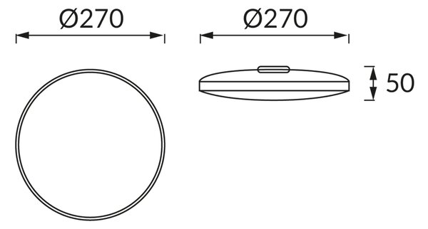 DOWBOR LED C 18W CRNA STROPNA SVJETILJKA
