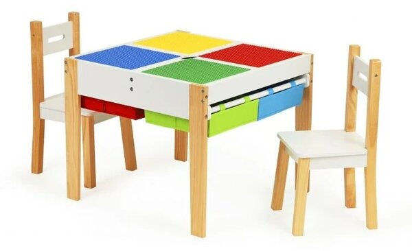 Dječji drveni set namještaja 2u1 - Legoplay