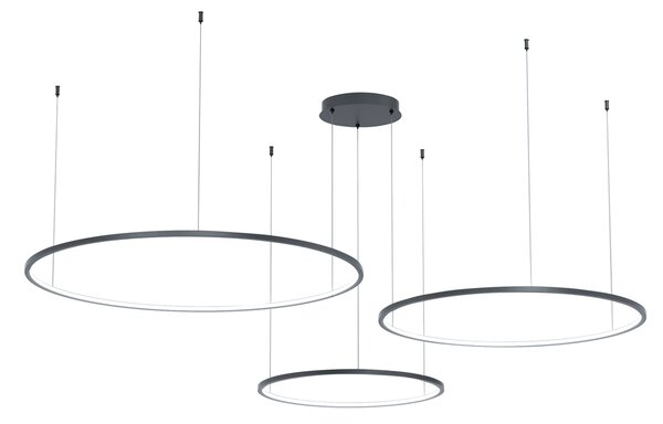 SATURNO CRNA LED VISEĆA LAMPA 100W