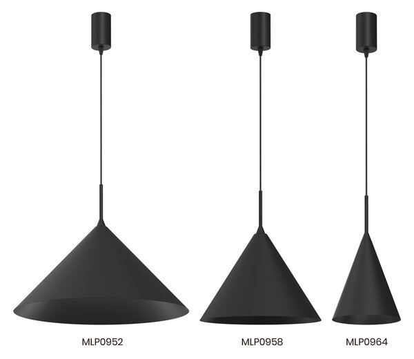 CAPITAL CRNA VISEĆA LAMPA Ø46CM 1XGX53