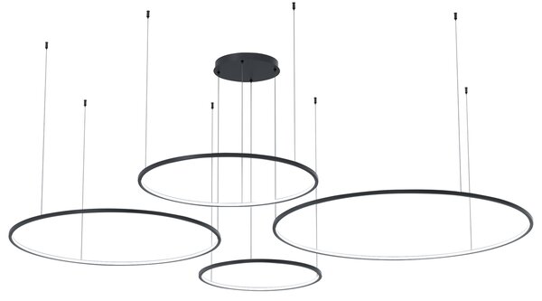 SATURNO CRNA VISEĆA LAMPA 120W LED