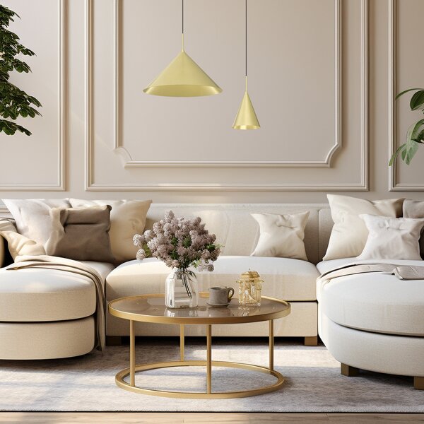 VISEĆA LAMPA CAPITAL ZLATNA Ø46CM 1XGX53