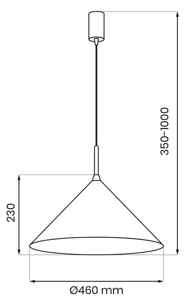 VISEĆA LAMPA CAPITAL BIJELA Ø46CM 1XGX53