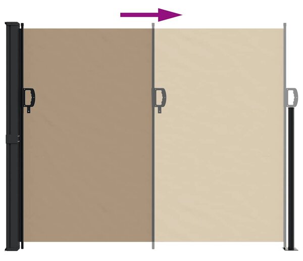 Bočna tenda na uvlačenje smeđesiva 160 x 500 cm - Tupe / 160 x 500 cm