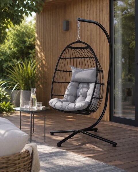 Viseća fotelja Cocoon - udobno crna