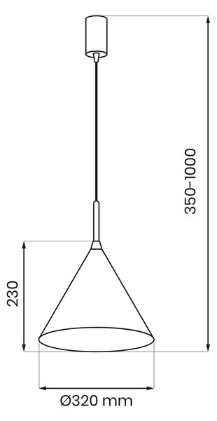VISEĆA LAMPA CAPITAL ZLATNA Ø32CM 1XGX53