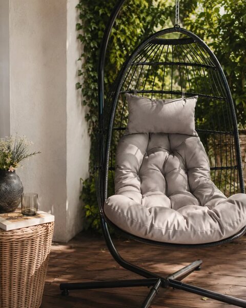 Viseća fotelja Cocoon - udobno crna