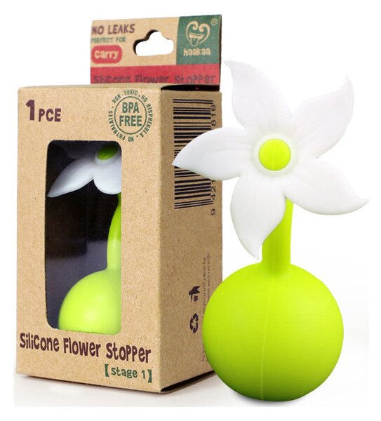 HAAKAA silikonska čep za izdajalicu Flower white