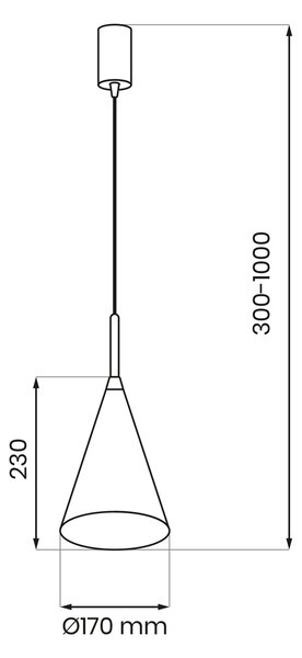 VISEĆA LAMPA CAPITAL ZLATNA Ø17CM 1XGX53