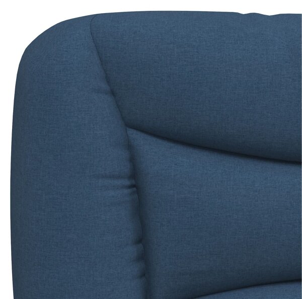 Krevet s madracem Hvar plavi 140 x 190 cm od tkanine - Plava / 140 x 190 cm
