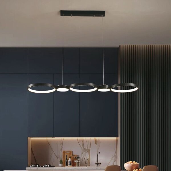 38W LED dizajnerska viseća svjetiljka crna 4000K