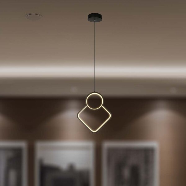 LED visilica 12W moderni dizajn crna boja 3000K