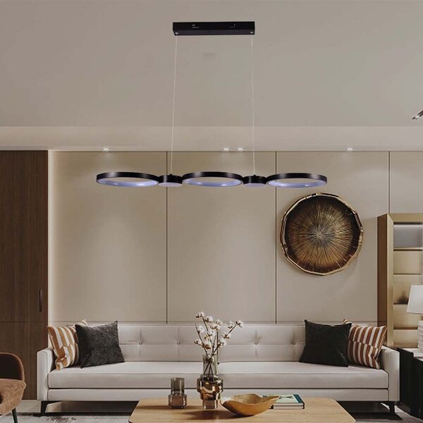 38W LED dizajnerska viseća svjetiljka crna 4000K