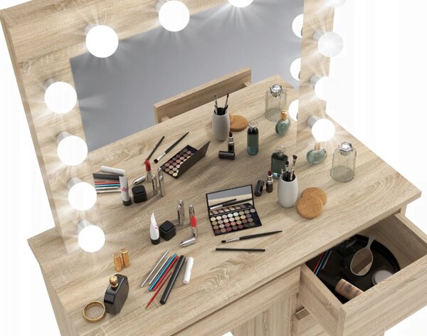 Toaletni stol - Hollywood Vanity Natur