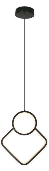 LED visilica 12W moderni dizajn crna boja 3000K