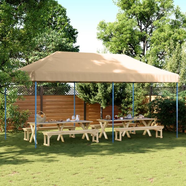 Sklopivi prigodni šator za zabave bež 580x292x315 cm - Bež / N/A