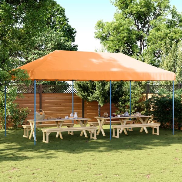 Sklopivi prigodni šator za zabave smeđi 580x292x315 cm - Smeđa / N/A