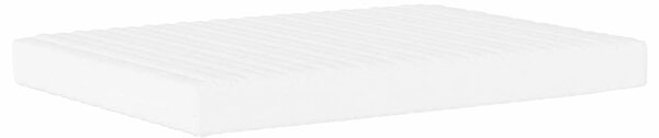 Krevet s madracem Dover bijelo-crni 120 x 200 cm od umjetne kože - Bijela / 120 x 200 cm