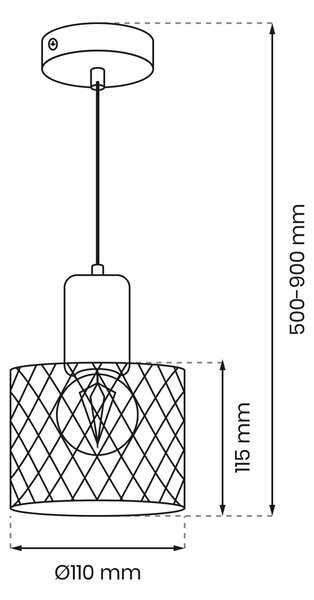 SOBRESA viseća lampa 1xE27