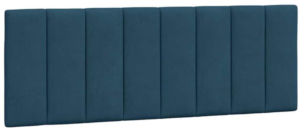 Krevet s madracem Hanko plavi 120 x 200 cm baršunasti - Plava / 120 x 200 cm