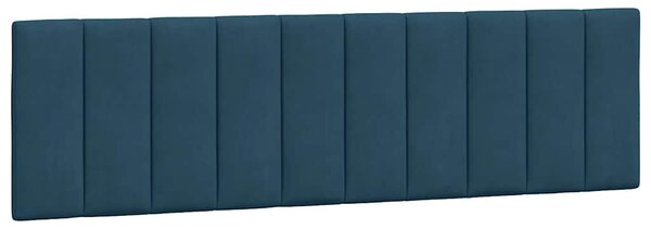 Krevet s madracem Hanko plavi 180x200 cm baršunasti - Plava / 180 x 200 cm