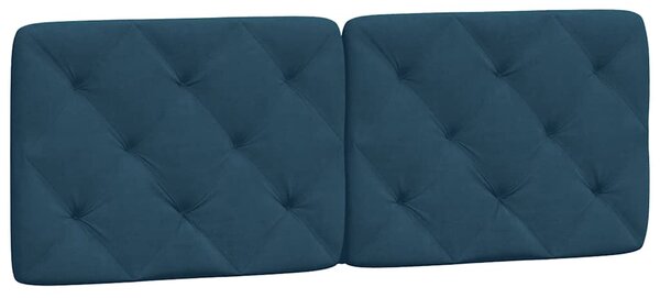 Krevet s madracem plavi 140x190 cm baršunasti - Plava / 140 x 190 cm