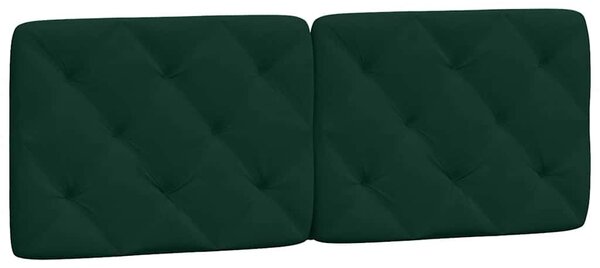 Krevet s madracem tamnozeleni 140x190 cm baršunasti - Zelena / 140 x 190 cm
