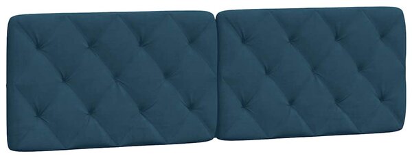 Krevet s madracem plavi 160x200 cm baršunasti - Plava / 160 x 200 cm