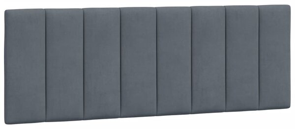 Krevet s madracem Hanko tamnosivi 140x200 cm baršunasti - Siva / 140 x 200 cm