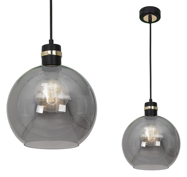 OMEGA BLACK/GOLD viseća lampa 1xE27