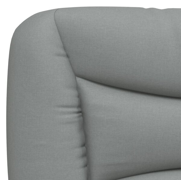 Krevet s madracem Hvar svjetlosivi 100x200 cm od tkanine - Siva / 100 x 200 cm
