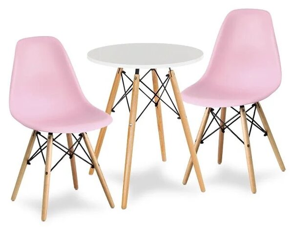 Set 2 stolice + stol - Oslo pink