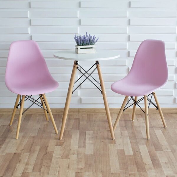 Set 2 stolice + stol - Oslo pink