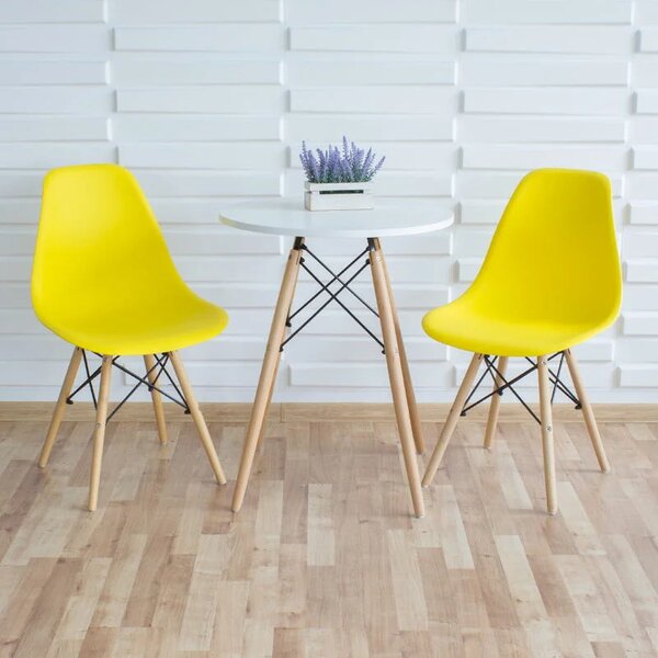 Set 2 stolice + stol - Oslo yellow