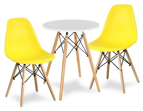 Set 2 stolice + stol - Oslo yellow