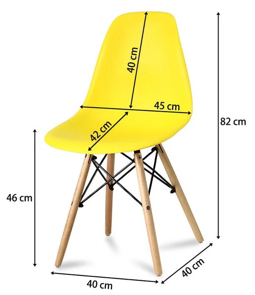 Set 2 stolice + stol - Oslo yellow