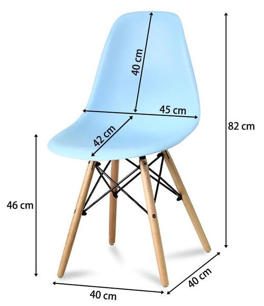 Set 2 stolice + stol - Oslo baby blue
