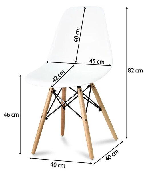 Set 2 stolice + stol - Oslo white