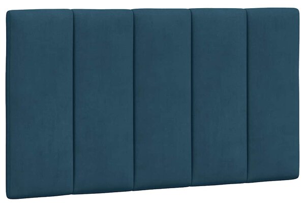 Krevet s madracem Hanko plavi 90x200 cm baršunasti - Plava / 90 x 200 cm