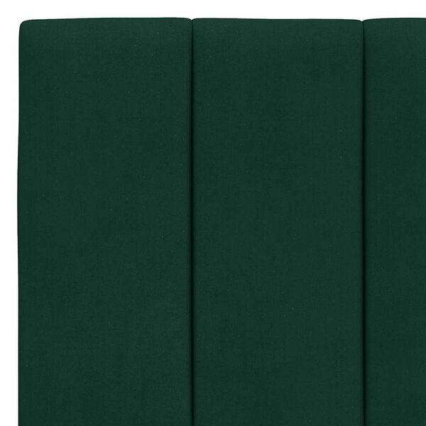 Krevet s madracem Hanko tamnozeleni 80 x 200 cm baršunasti - Zelena / 80 x 200 cm
