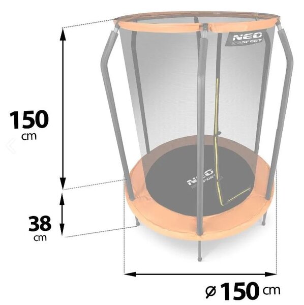 Trampolin za djecu - Neosport Kids 150cm