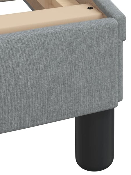 Krevet s madracem Dover svjetlosivi 90x190 cm od tkanine - Siva / 90 x 190 cm