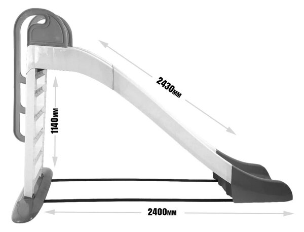 Tobogan 243cm - SlideON Grey
