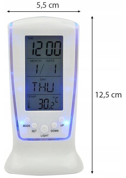 LCD LED digitalni budilica s termometrom