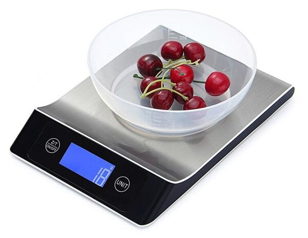 LCD osvijetljena kuhinja skala do 5 kg Chromi Delux